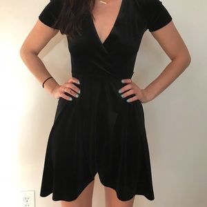 Black velvet dress